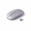 Wireless Bluetooth + 2.4G Dual-mode Rechargeable LED Optical Mouse - (Silver)