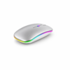 Wireless Bluetooth + 2.4G Dual-mode Rechargeable LED Optical Mouse - (Silver)